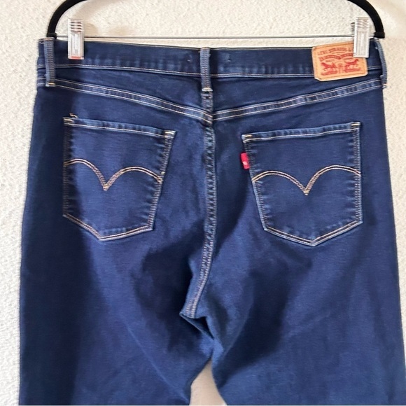 Levis 315 Shaping Bootcut Blue Dark Wash Jeans  Women Sz 32 - Picture 3 of 10
